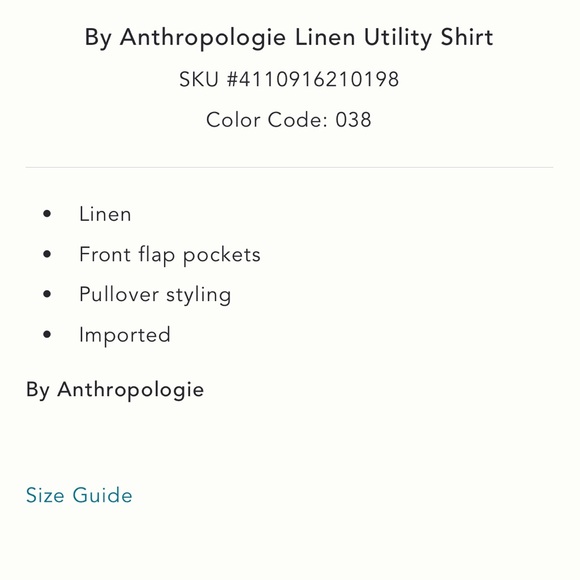 Anthropologie Linen Utility shirt size XXS - Picture 5 of 7